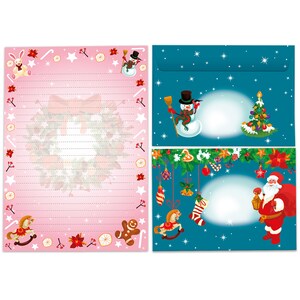 Briefpapier-Set A5 Weihnachten Umschläge Geschenk Wunschzettel schöne Kuvert Notizblock 25 Blätter Notizblock Weihnachtspapier Merry X-Mas