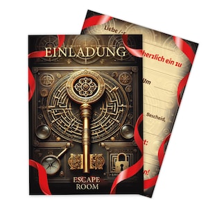 Escape Room Karten für Kinder Coole Karten für Kinder Quest Motivationskarten mit lustigem Dschungellabyrinth