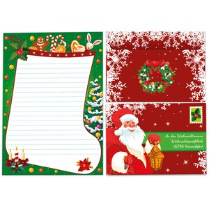 Briefpapier-Set A5 Weihnachten Umschläge Geschenk Wunschzettel schöne Kuvert Notizblock 25 Blätter Notizblock Weihnachtspapier Merry X-Mas
