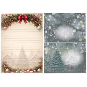 Briefpapier-Set für Kinder A5 Weihnachten schöne Umschläge Geschenk Wunschzettel Notizblock Weihnachtspapier Merry X-Mas Weihnachtsmann Fee