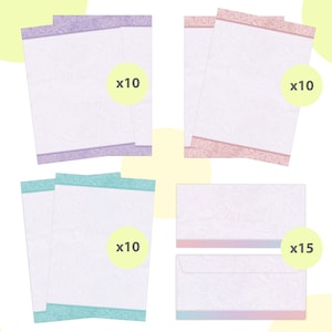 Briefpapier-Set A4 Briefbögen mit Umschlag Mandala Blumen Geschenk Druckerpapier für Einladungen Briefpost Urkunde Hochzeit Frühling bunt