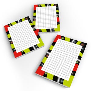 Disco Retro Mitgebsel-Set Mini-Mitteilungsblöcke Blau Kindertagskarten Unisex Gästehaus Partykarten Kindertagskarten