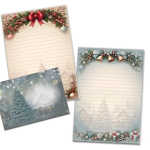 Briefpapier-Set A5 Weihnachten schöne Umschläge Geschenk Wunschzettel Notizblock Notizblock Weihnachtspapier Merry X-Mas Weihnachtsmann Fee