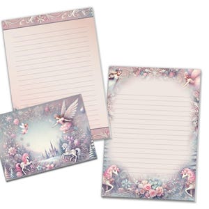 Briefpapier-Set A5 Weihnachten schöne Umschläge Geschenk Wunschzettel Notizblock Notizblock Weihnachtspapier Merry X-Mas Weihnachtsmann Fee