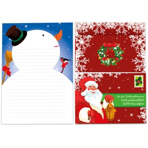 Briefpapier-Set A5 Weihnachten Umschläge Geschenk Wunschzettel schöne Kuvert Notizblock 25 Blätter Notizblock Weihnachtspapier Merry X-Mas