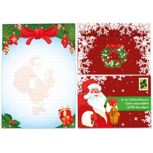 Briefpapier-Set A5 Weihnachten Umschläge Geschenk Wunschzettel schöne Kuvert Notizblock 25 Blätter Notizblock Weihnachtspapier Merry X-Mas