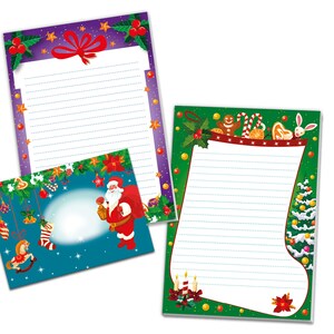 Briefpapier-Set A5 Weihnachten Umschläge Geschenk Wunschzettel schöne Kuvert Notizblock 25 Blätter Notizblock Weihnachtspapier Merry X-Mas