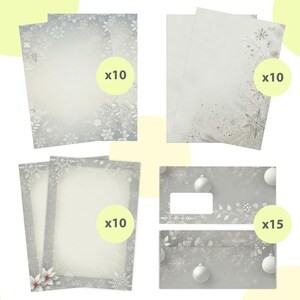 Briefpapier-Set A4 Weihnachten Briefbögen mit Umschlag Druckerpapier für Einladungen Weihnachtsbriefpost Weihnachtsbriefpapier Geschenk Idee