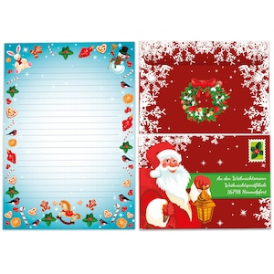 Briefpapier-Set A5 Weihnachten Umschläge Geschenk Wunschzettel schöne Kuvert Notizblock 25 Blätter Notizblock Weihnachtspapier Merry X-Mas