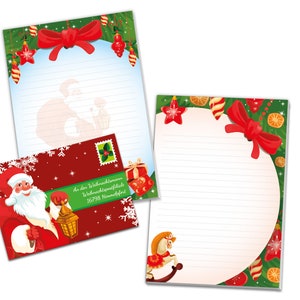 Briefpapier-Set A5 Weihnachten Umschläge Geschenk Wunschzettel schöne Kuvert Notizblock 25 Blätter Notizblock Weihnachtspapier Merry X-Mas