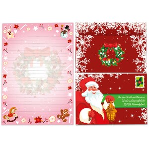 Briefpapier-Set A5 Weihnachten Umschläge Geschenk Wunschzettel schöne Kuvert Notizblock 25 Blätter Notizblock Weihnachtspapier Merry X-Mas
