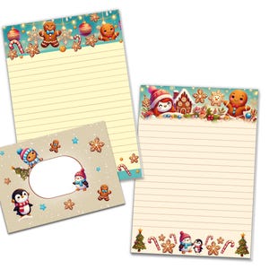 Briefpapier-Set A5 Weihnachten schöne Umschläge Geschenk Wunschzettel Notizblock Notizblock Weihnachtspapier Merry X-Mas Weihnachtsmann