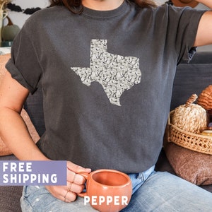 Vintage floral Texas Shirt on Comfort Colors, Texas Fan Shirt, Vintage Shirt, Texas Pride, College Student Gifts, State Shirts, Texas TShirt