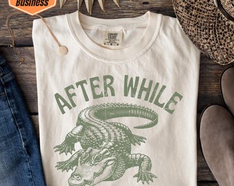 Later Gator Comfort Colors T-Shirt: Funny Alligator, Retro Southern Tee
