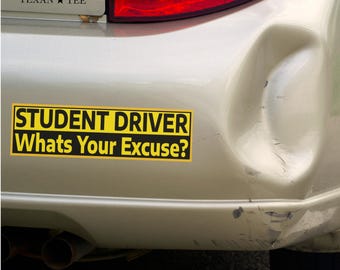 Student Driver Bumper Sticker, New Driver Car sticker Funny I&#39;m Freaking Trying, fun 16 birthday gift, funny bumper sticker