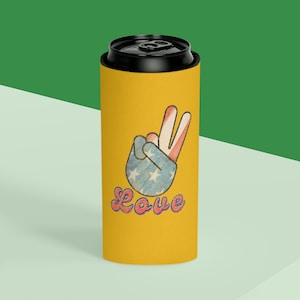 Patriottische Can Cooler, Peace and Love, Beer Can Holder Beer Hugger Drink Sleeve Fun Gifts for Her, Fun Cooler Taylor Swift geïnspireerd voor 4e