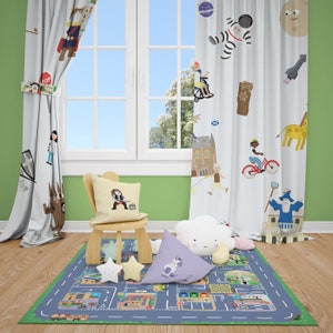 Leicester-themed Car Play Mat | Leicester Hippo Mat | 100cm*100cm Soft Play Rug for Toddlers, Babies, Children | Play Room Gift Idea