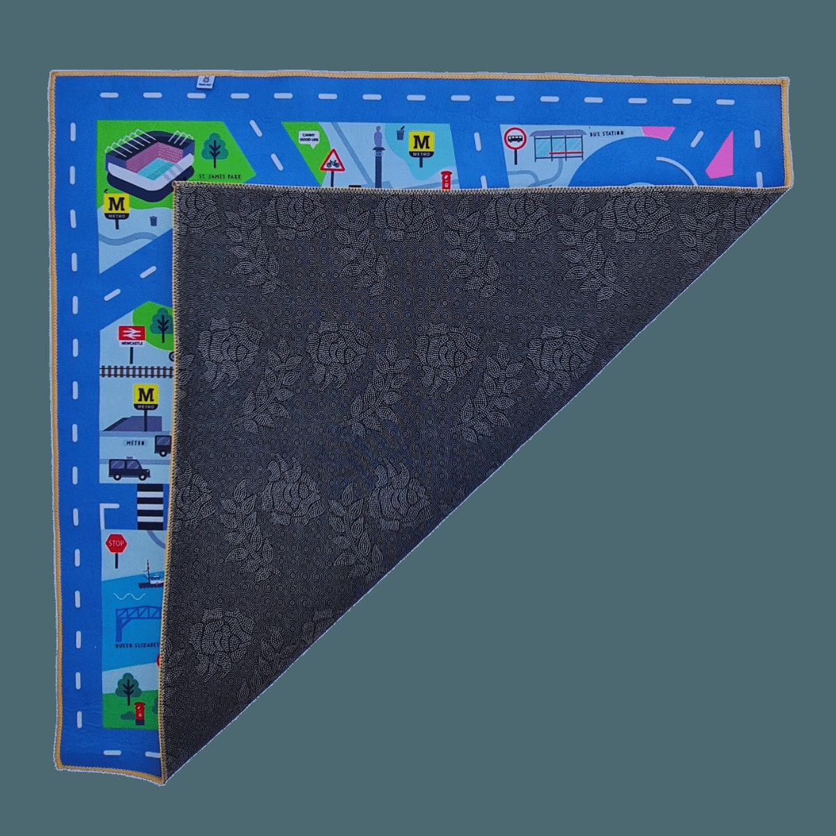 Newcastlethemed Car Play Mat Newcastle Hippo Mat 110cm110cm Soft Play