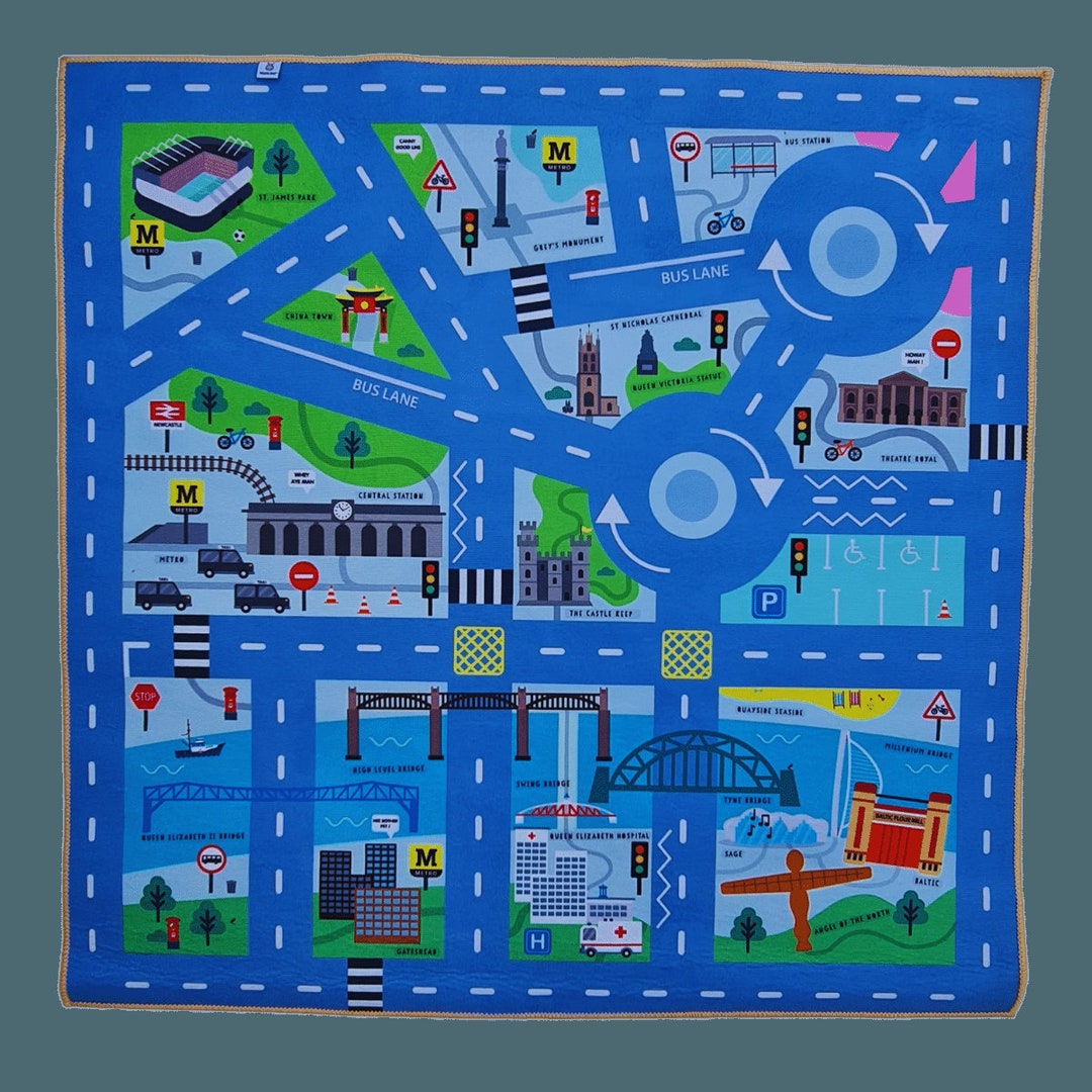 Newcastlethemed Car Play Mat Newcastle Hippo Mat 110cm110cm Soft Play
