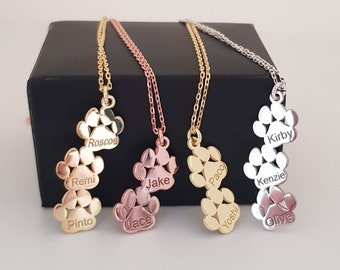 Dog Paw Necklace, Tiny Paw Print Necklace, Custom Paw Necklace, Silver Animal Pendant, Dog Lover Necklace, Pet Gift, Mother's Day Gifts