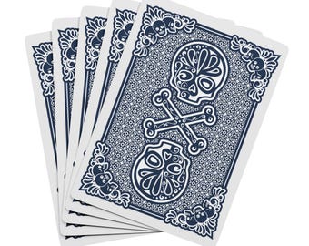 Baraja de póker personalizada con calavera y as de picas / Baraja única, regalo para gamers, recuerdos de fiesta de Halloween, cartas coleccionables, juego divertido