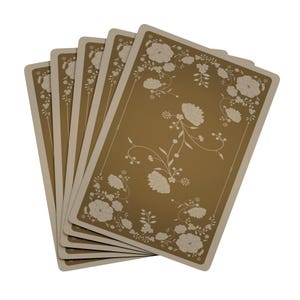 Vintage Floral Back Poker Playing Cards | Ornate Spade Ace Design