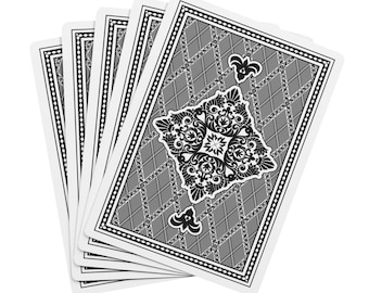 Elegant Poker Playing Cards Set, Vibrant Intricate Design, Acrylic Box
