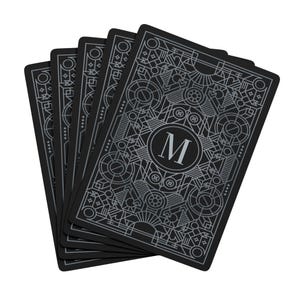 Custom Monogram Poker Playing Cards, Art Deco Theme Card Game Set, Perfect for Game Nights, Gifts for Poker Lovers, Casino-themed Decor