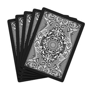 Cartas de pôquer artísticas, baralho personalizado, presente para amantes de pôquer, cartas de cassino exclusivas, conjunto elegante de cartas de baralho