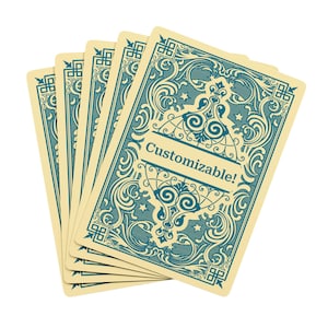 Customizable Vintage Poker Playing Cards - Stylish Game Night Accessory, Gambling Gift, Family Game Night, Casino Theme Party, Unique Gift