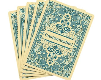 Customizable Vintage Poker Playing Cards - Stylish Game Night Accessory, Gambling Gift, Family Game Night, Casino Theme Party, Unique Gift