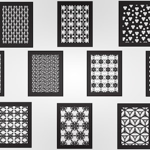 Geometric Pattern Stencils: CNC Plasma Laser Cutting Files (Digital Download)