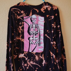 Dead Sexy Long Sleeve Bleached Shirt (Size Medium)