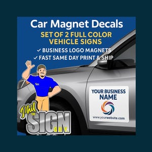 Custom Car Magnets: Full Color Business Vehicle Signs (Set of 2) immagine 17