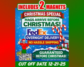 Custom Car Magnet Decals: Full Color Business Vehicle Signs - Set of 2
