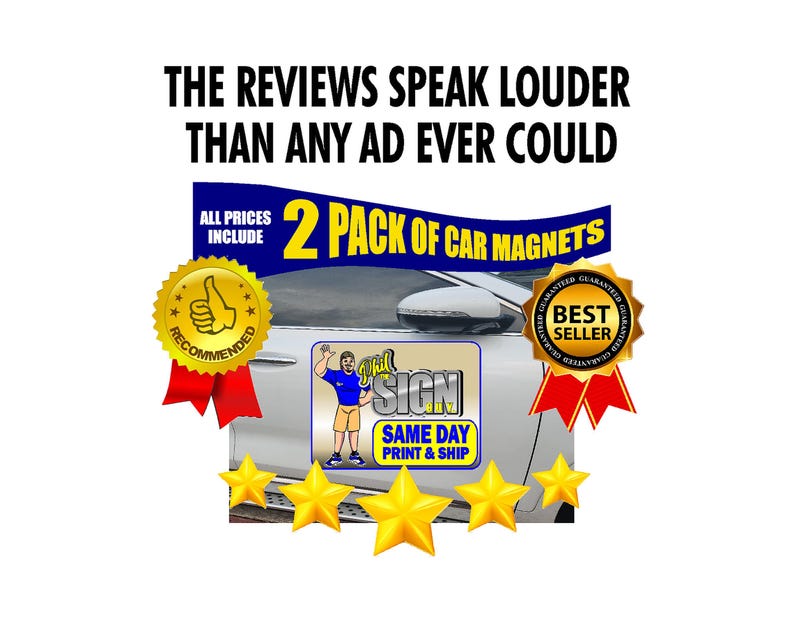 Custom Car Magnets: Full Color Business Vehicle Signs (Set of 2) immagine 15