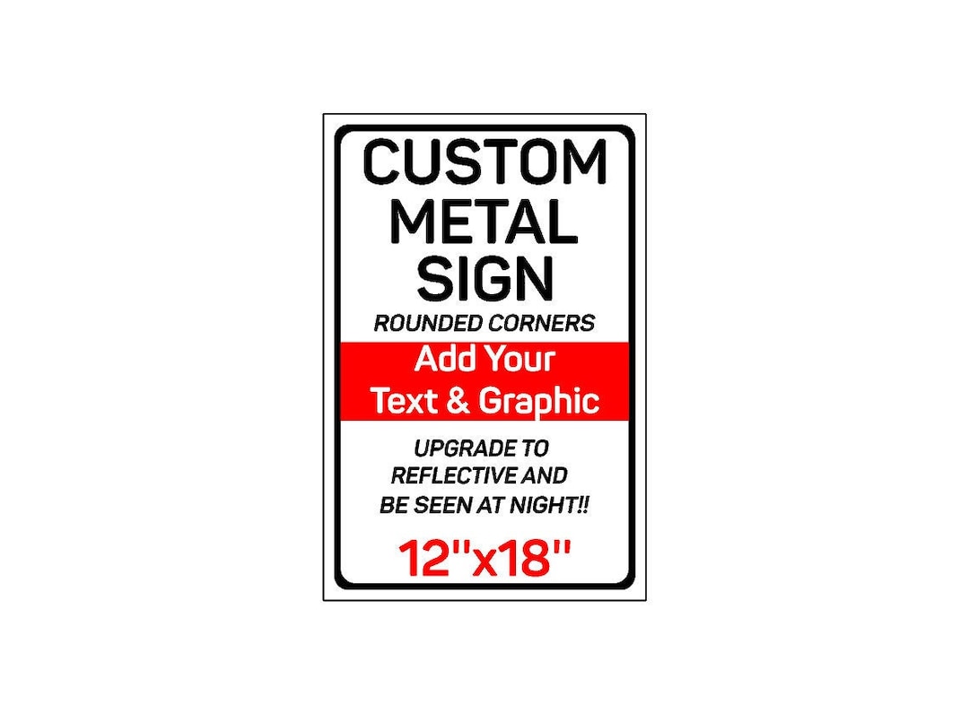Custom Aluminum Metal Sign: Personalized Business or Parking Sign - Etsy