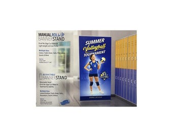 Custom No-Curl Pop-Up Banner Stand – Portable Retractable Banner Display with Smooth Flat Finish