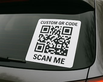 Custom QR Code Magnet or Sticker: Scan to Website, Menu, Social Media
