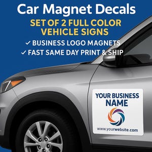 Custom Car Magnets: Full Color Business Vehicle Signs (Set of 2) immagine 16