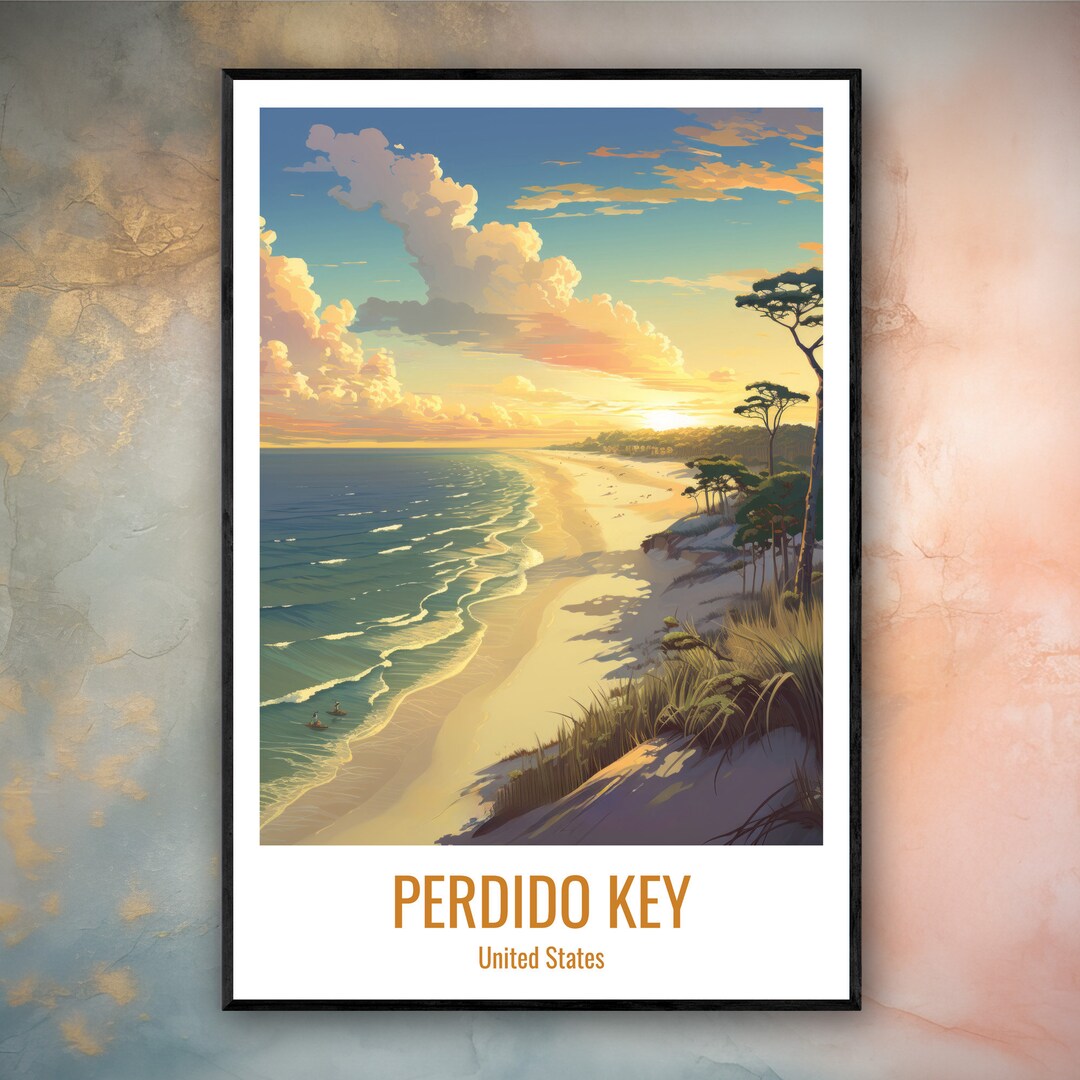 Perdido Key Travel Print Poster Perdido Key Gift Vertical Adventure