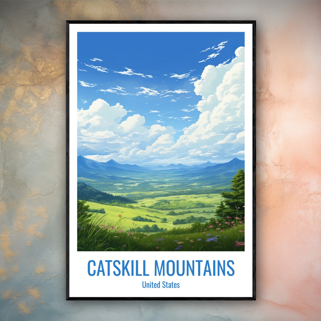 Catskill Mountains Travel Print Poster Catskill Gift Vertical Adventure