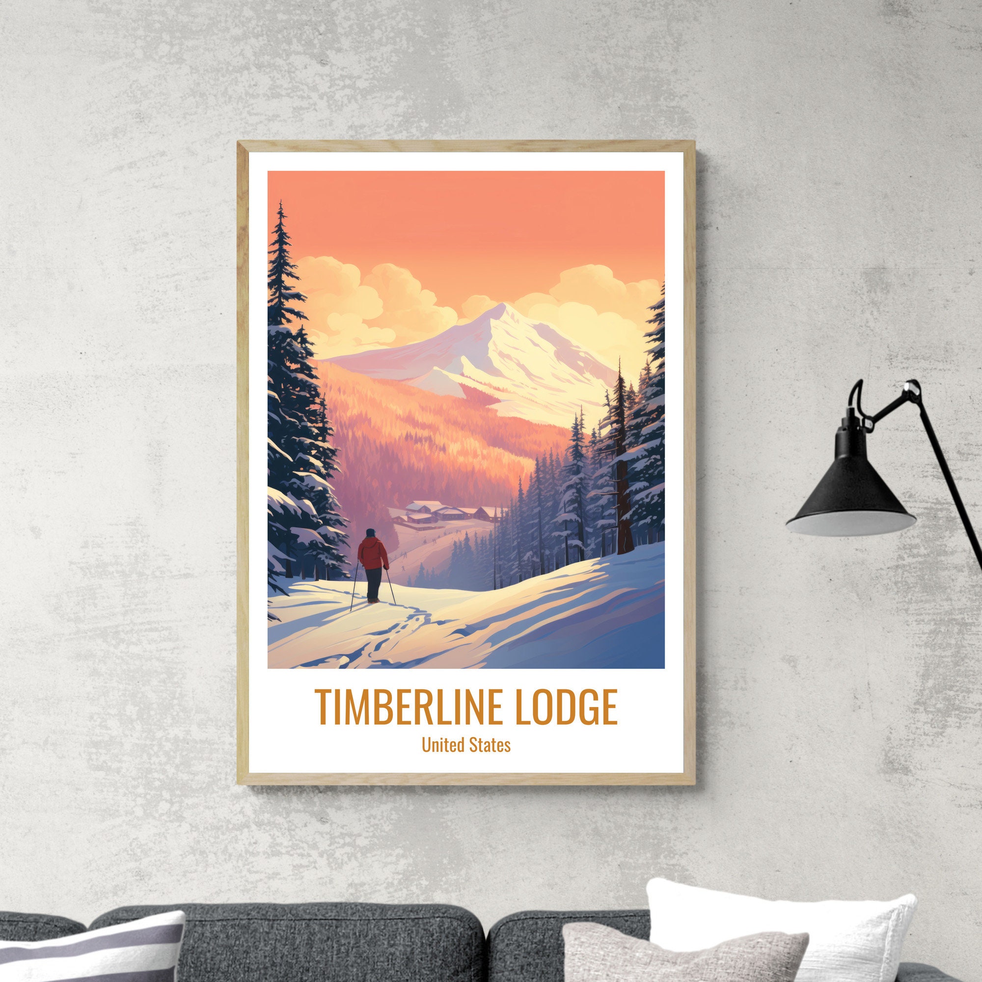 Timberline Lodge Poster Timberline Lodge Print Timberline - Etsy