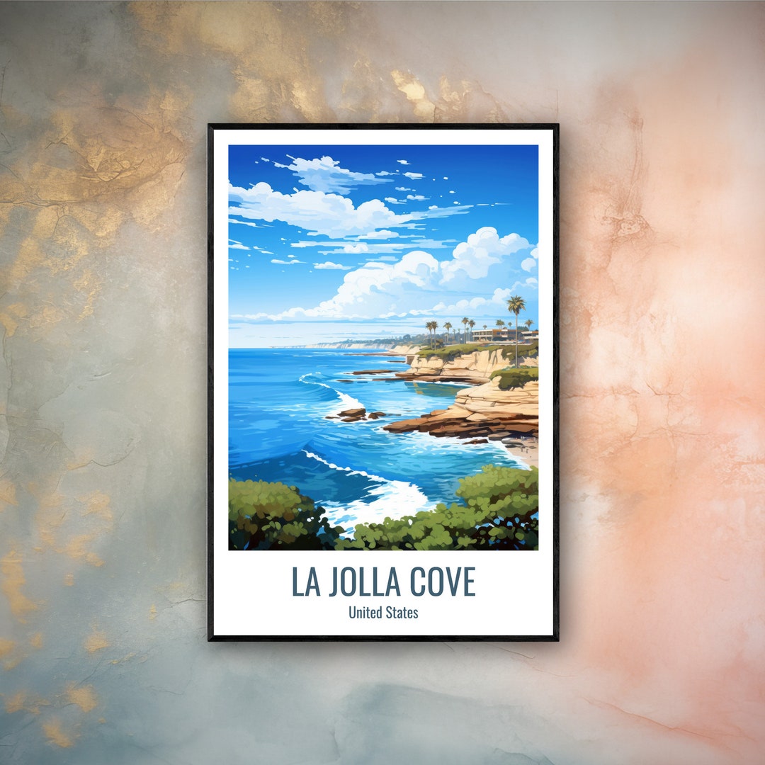 La Jolla Cove Poster La Jolla Cove Print La Jolla Cove Etsy