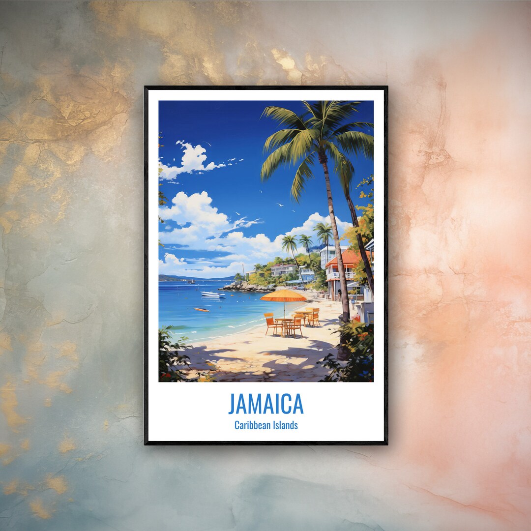 Jamaica Poster Jamaica Print Jamaica Decor Caribbean Etsy