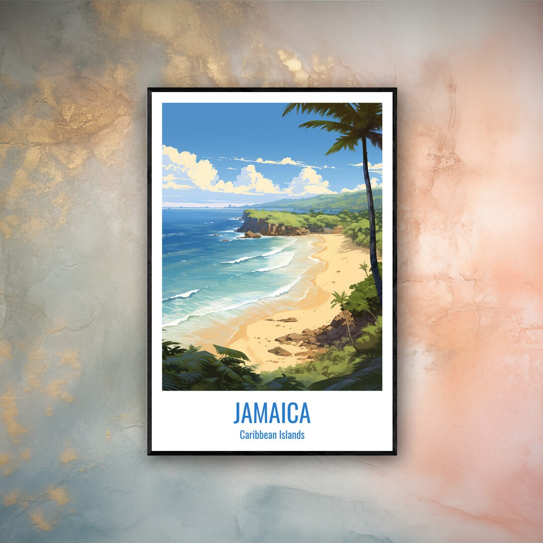 Jamaica Poster Jamaica Print Jamaica Decor Caribbean Etsy