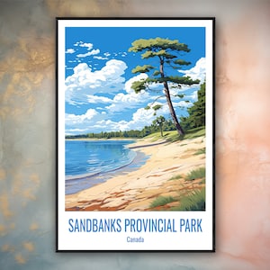 Sandbanks Provincial Park Travel Print Poster Sandbanks Provincial Park Gift Vertical Adventure Wall Art Sandbanks Home Decor Canada Gift Po