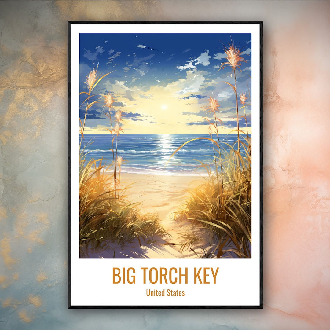 Big Torch Key Travel Print Poster Big Torch Key Gift Vertical Adventure