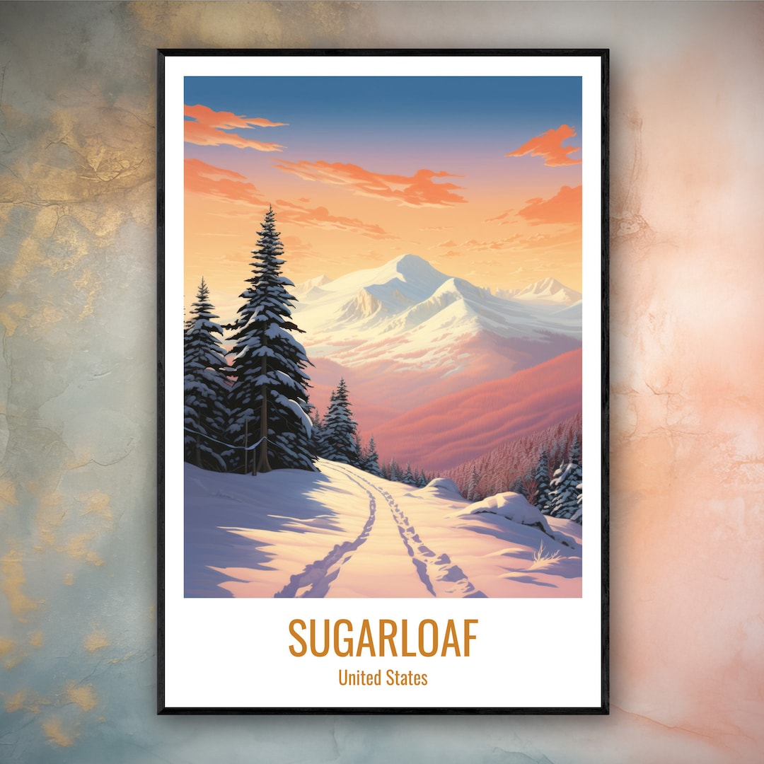 Sugarloaf Travel Print Poster Sugarloaf Gift Vertical Adventure Wall