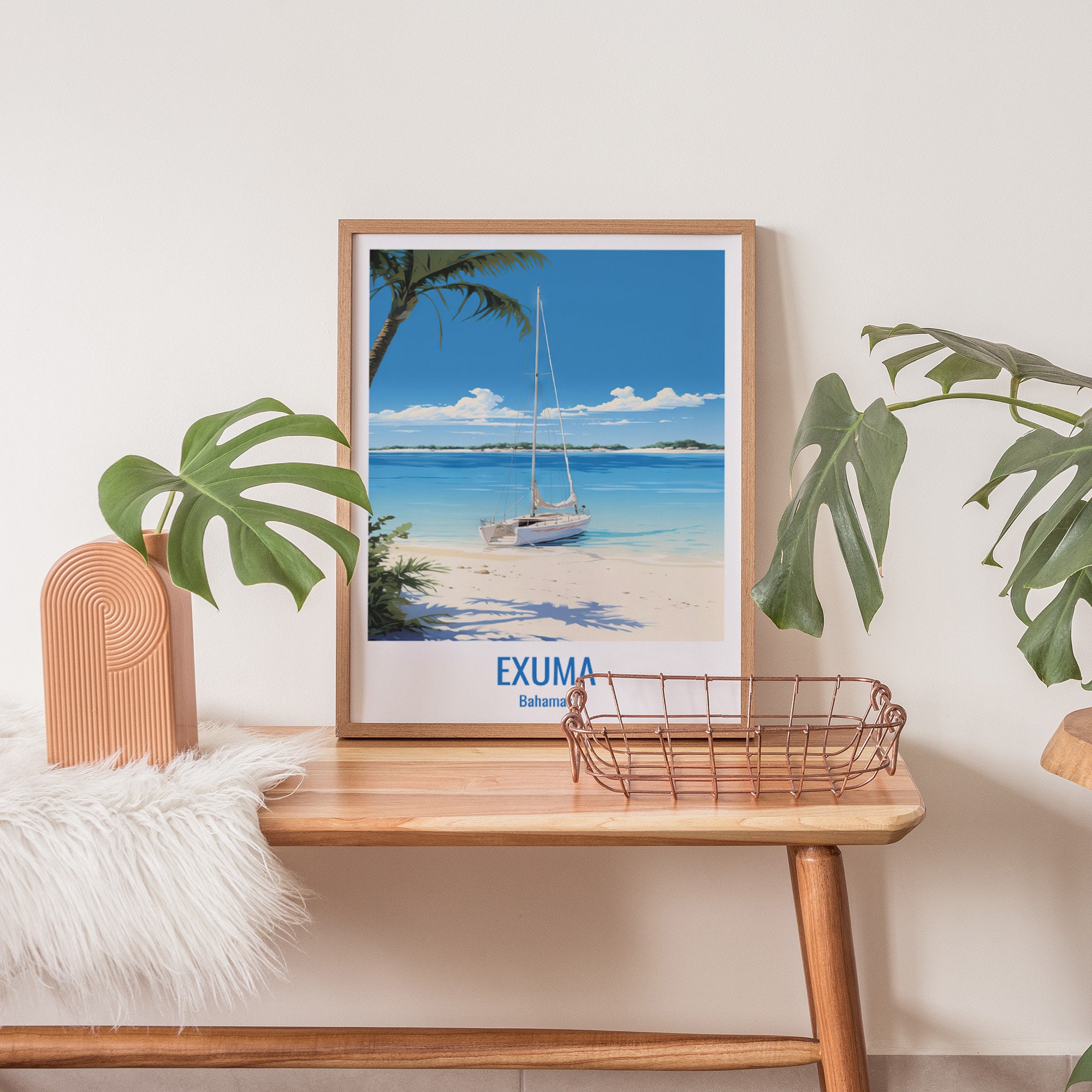 Exuma Poster Exuma Travel Print Poster Exuma Gift Vertical Adventure Wall Art Exuma ...